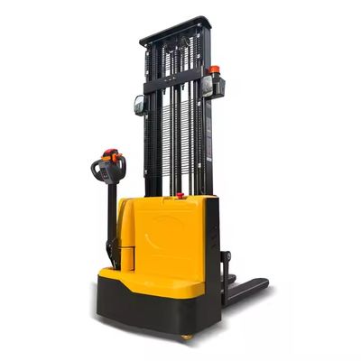 1500kg Electric Walkie Stacker Forklift with 1-5m Lift Height