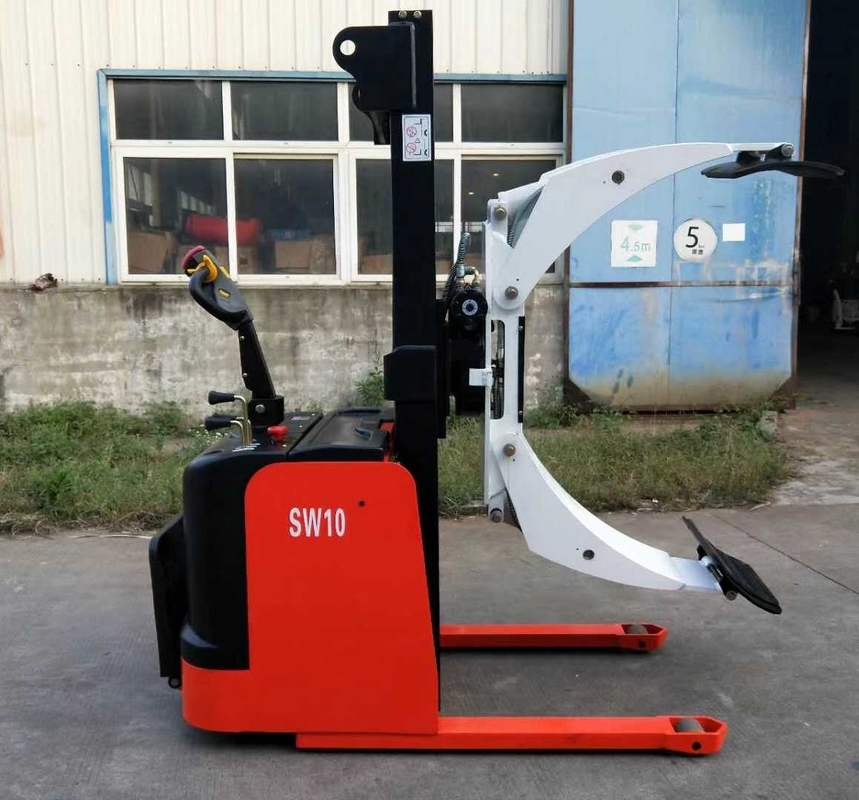 Design 1102lb 2204lb 3306lb Full Electric Roll Stacker With Leg Paper Drum Stacker For Roll Handling