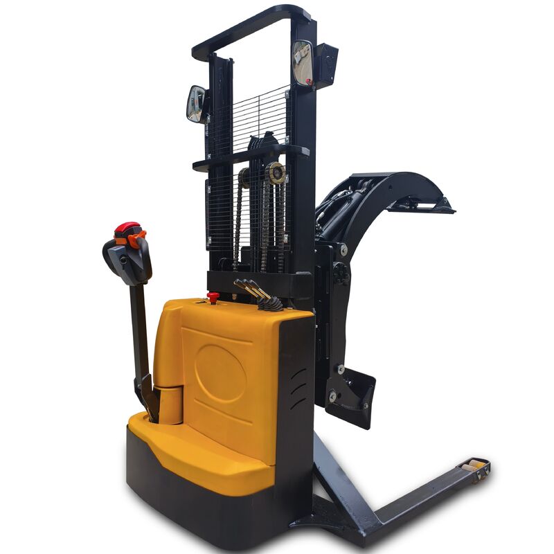 1.6m 2m 2.5m 3m fully electric walkie roll stacker with 360degree electric forklift with clamp