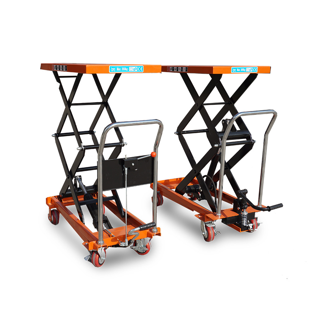 770lbs 1500mm 350kg Mobile Portable Hydraulic Scissor Lift Table Cart